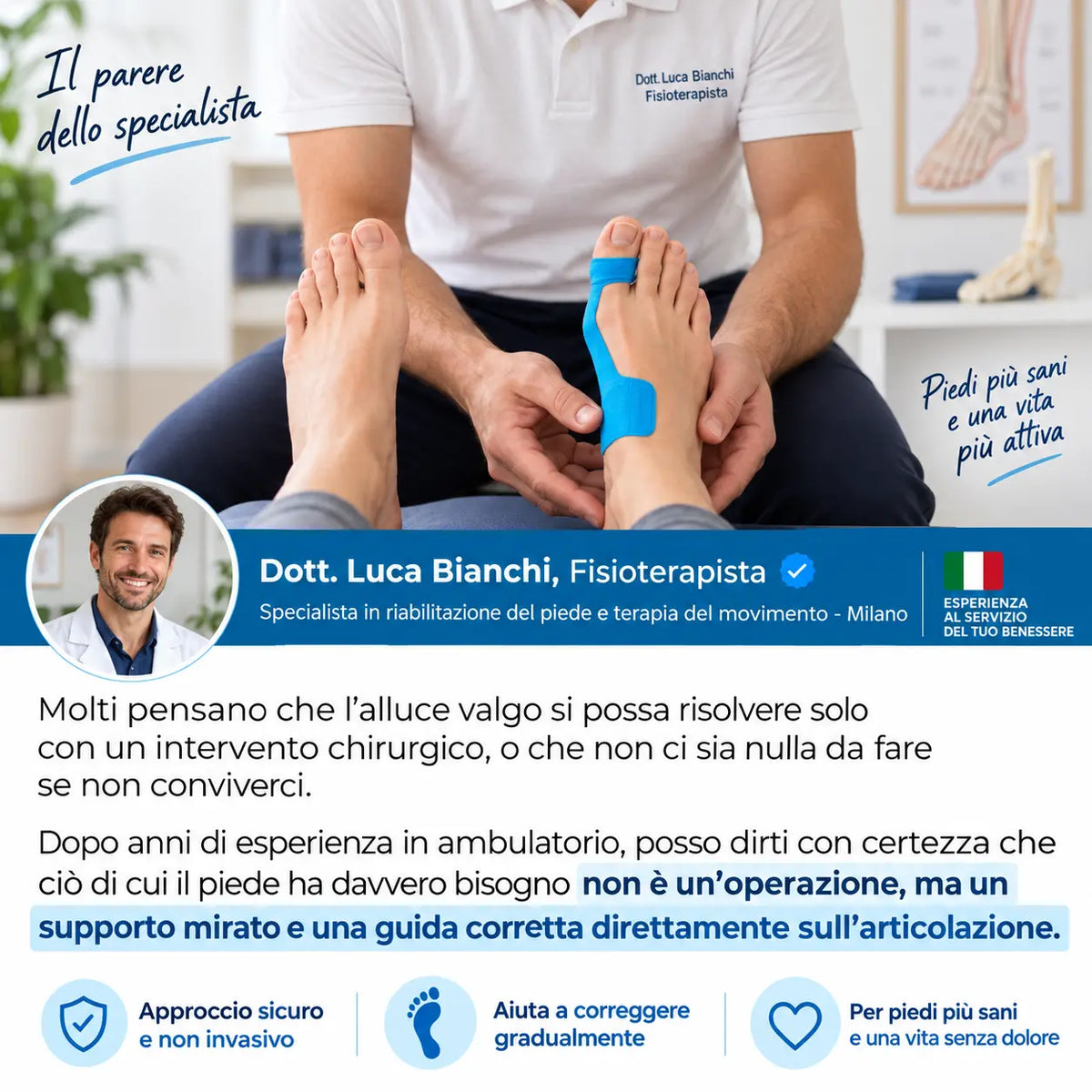 AlluxTape™ - Cerotto Correttivo per Alluce Valgo e Cipolla al Piede