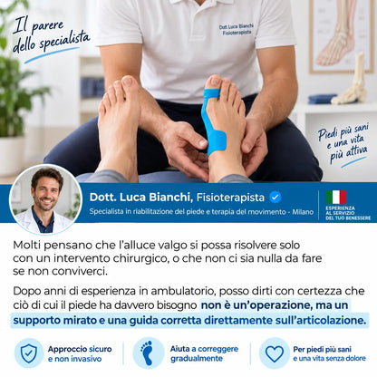 AlluxTape™ - Cerotto Correttivo per Alluce Valgo e Cipolla al Piede