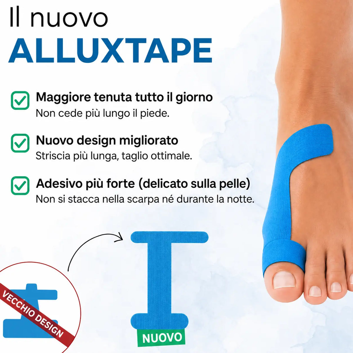 AlluxTape™ - Cerotto Correttivo per Alluce Valgo e Cipolla al Piede