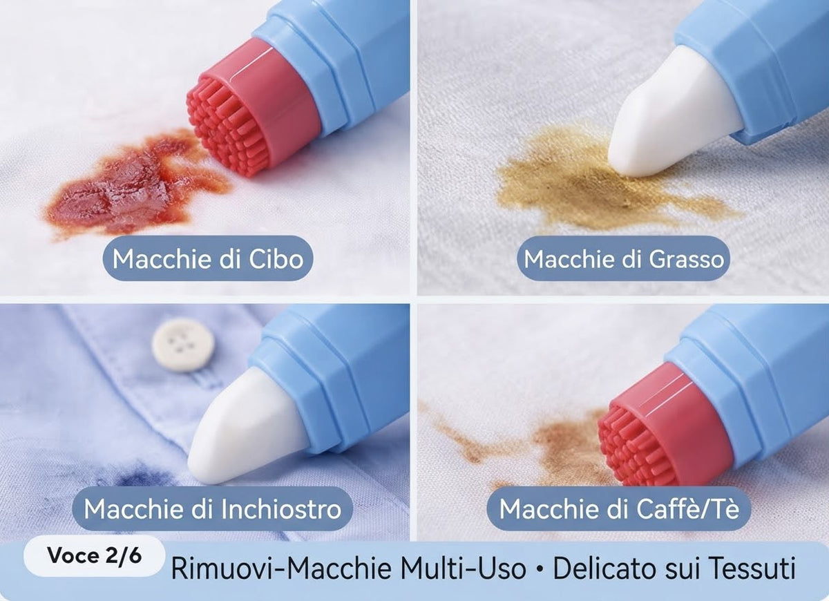MagicStick™ – Penna Smacchiatrice d'Emergenza per Tessuti (Senza Risciacquo)