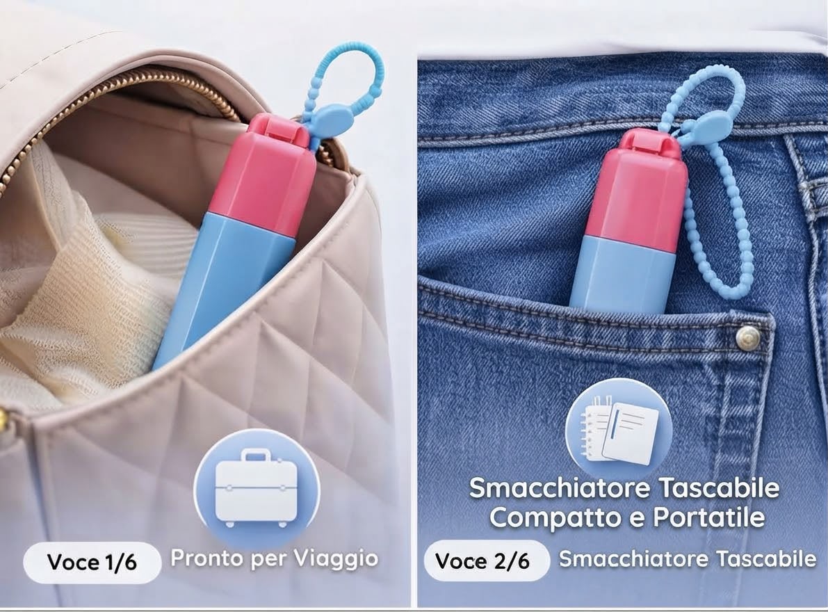 MagicStick™ – Penna Smacchiatrice d'Emergenza per Tessuti (Senza Risciacquo)